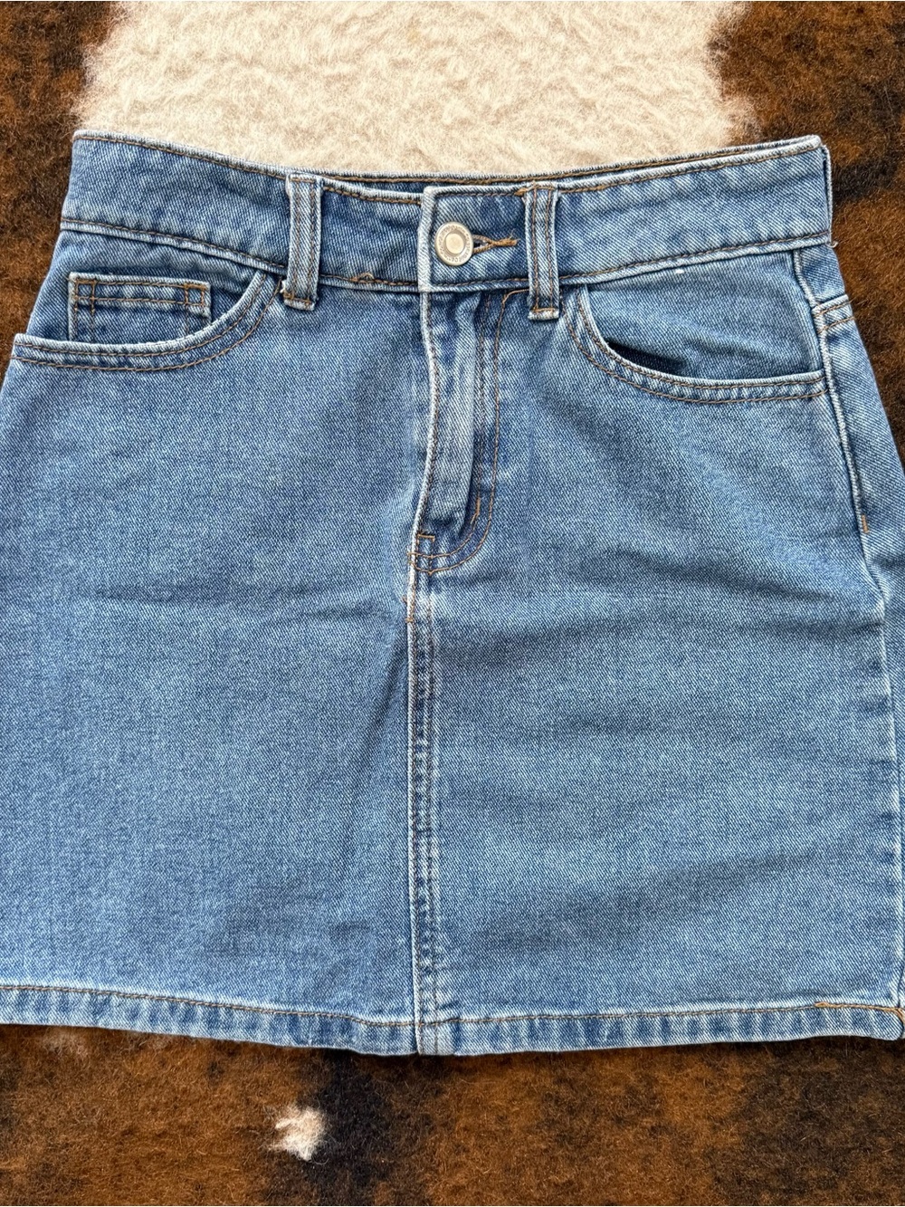 Classic Blue Denim Mini Skirt - Women